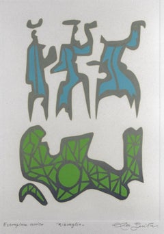 Awake - Litografia originale di Leo Guida - 1985