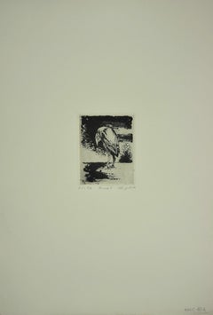 Bird - Original Etching by Leo Guida - 1972