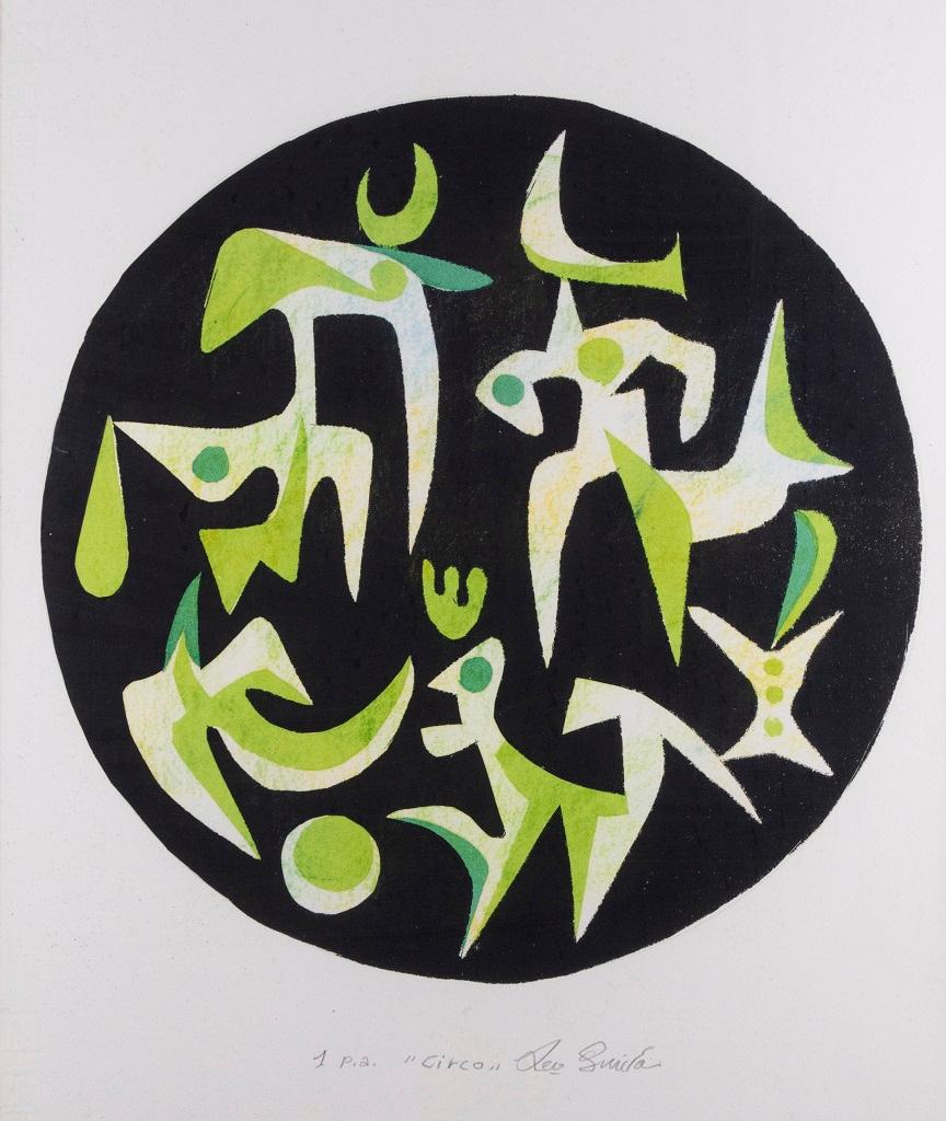 Circus è un'opera d'arte contemporanea originale realizzata nel 1994 dall'artista italiano Leo Guida (1992 - 2017).

Serigrafia originale.

La cornice è inclusa (72,5 x 3 x 52,5 cm).

Firmato a mano e titolato a matita sul margine inferiore: p.a.