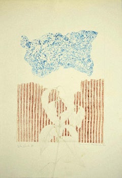 Composition - Etching on Cardboard by Leo Guida - 1971