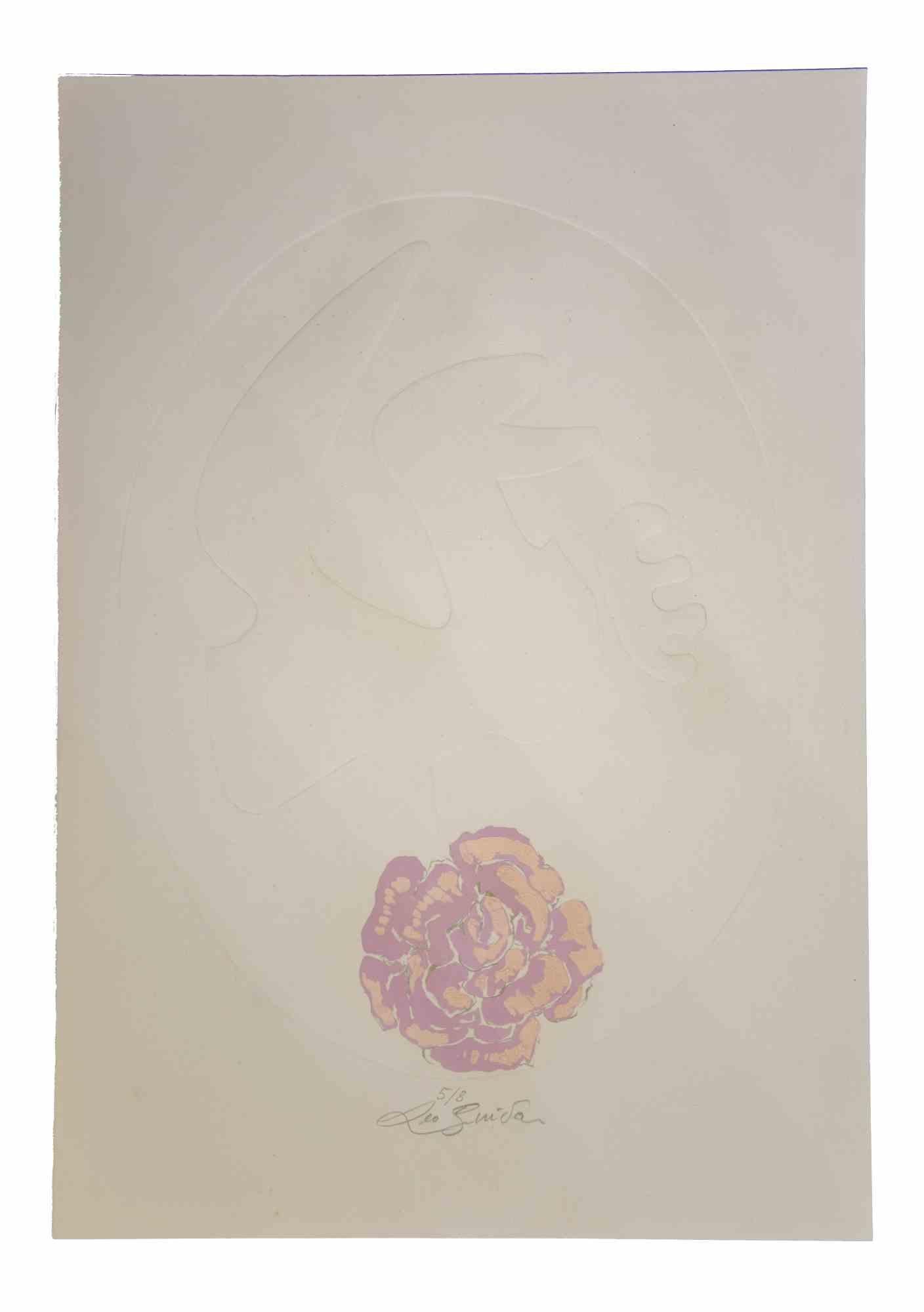 Composition is an original etching and embossing on paper realized by Leo Guida in 1980.

Good condition. Edition 5/8.

Hand signed lower center with pencil by the artist.

Leo Guida  (1992 - 2017). Sensitive to current issues, artistic movements