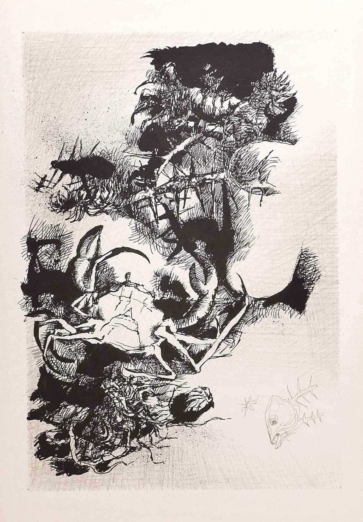 Composition - Imprimé Offset Vintage de Leo Guida - Années 1960