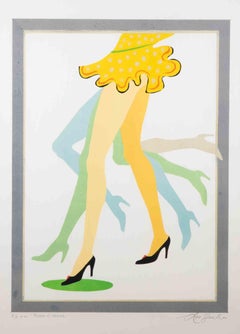 Tanzschritt - Lithographie von Leo Guida - 1975
