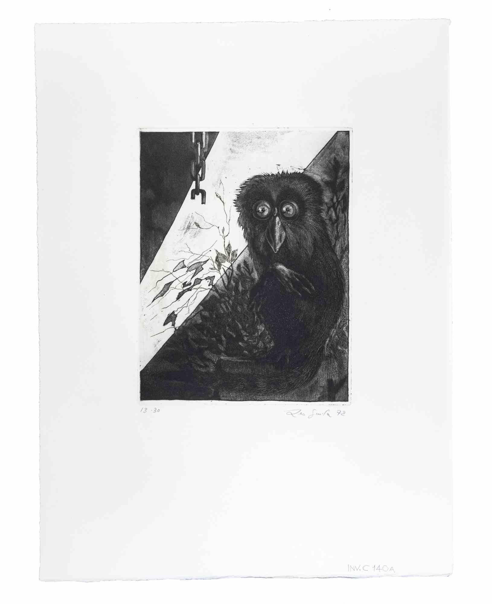 Dark Lemur is an Etching realized by Leo Guida in 1972s.

Good condition, Hand signed, dated with pencil.

Artist sensitive to current issues, artistic movements and historical techniques, Leo Guida has been able to weave a productive interview on