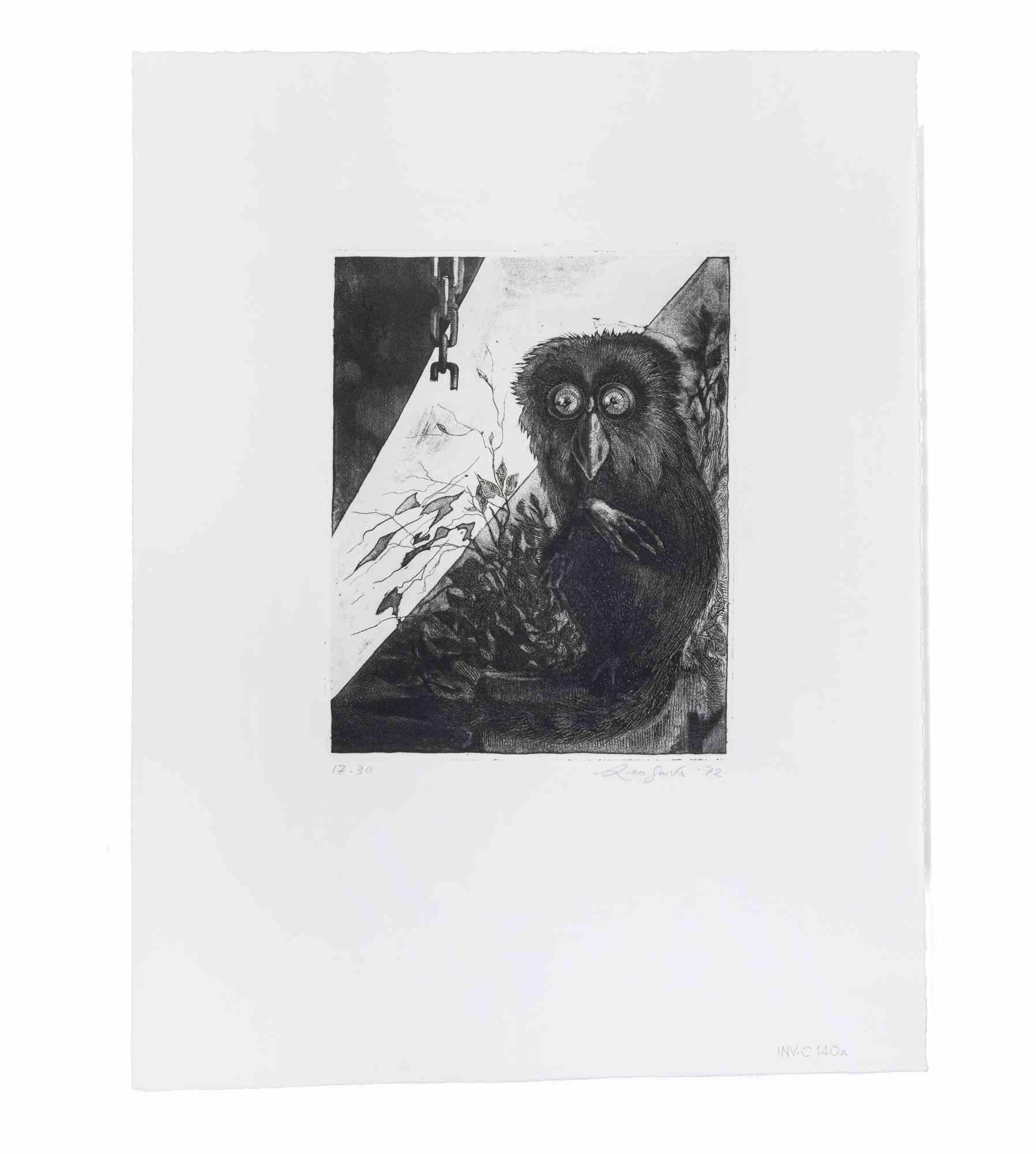 Dark Lemur ist eine Radierung von Leo Guida aus den 1972er Jahren.

Guter Zustand, handsigniert, mit Bleistift datiert.

Als Künstler, der ein Gespür für aktuelle Themen, künstlerische Strömungen und historische Techniken hat, konnte Leo Guida