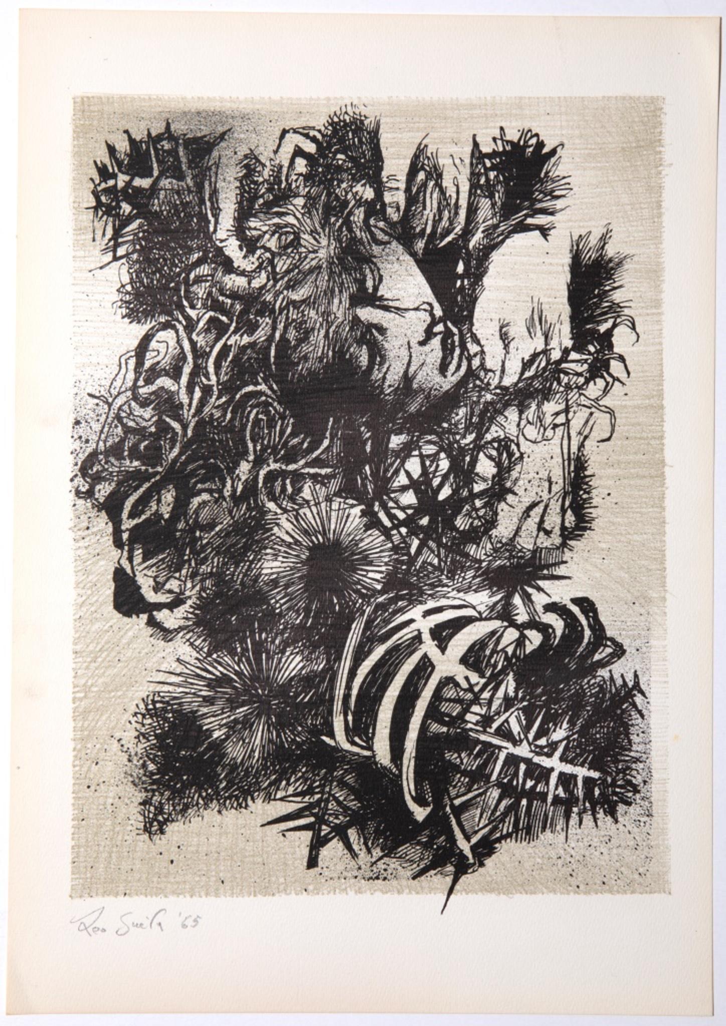 Decadence 3 is an original etching realized by Leo Guida in 1965.

The artwork is hand-signed by the artist on the lower left corner.

Leo Guida artist sensitive to current issues, artist movement and techniques, has been able to weave with many