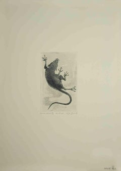 Vintage Flight of the Rat - Original Etching by Leo Guida - 1973  
