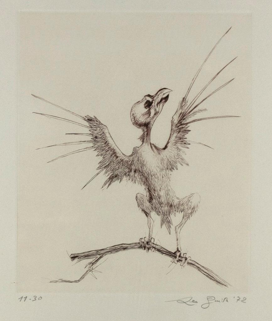 Flight  - Original Etching by Leo Guida - 1972 