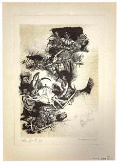 Fondale Marino - Original Print by Leo Guida - 1965