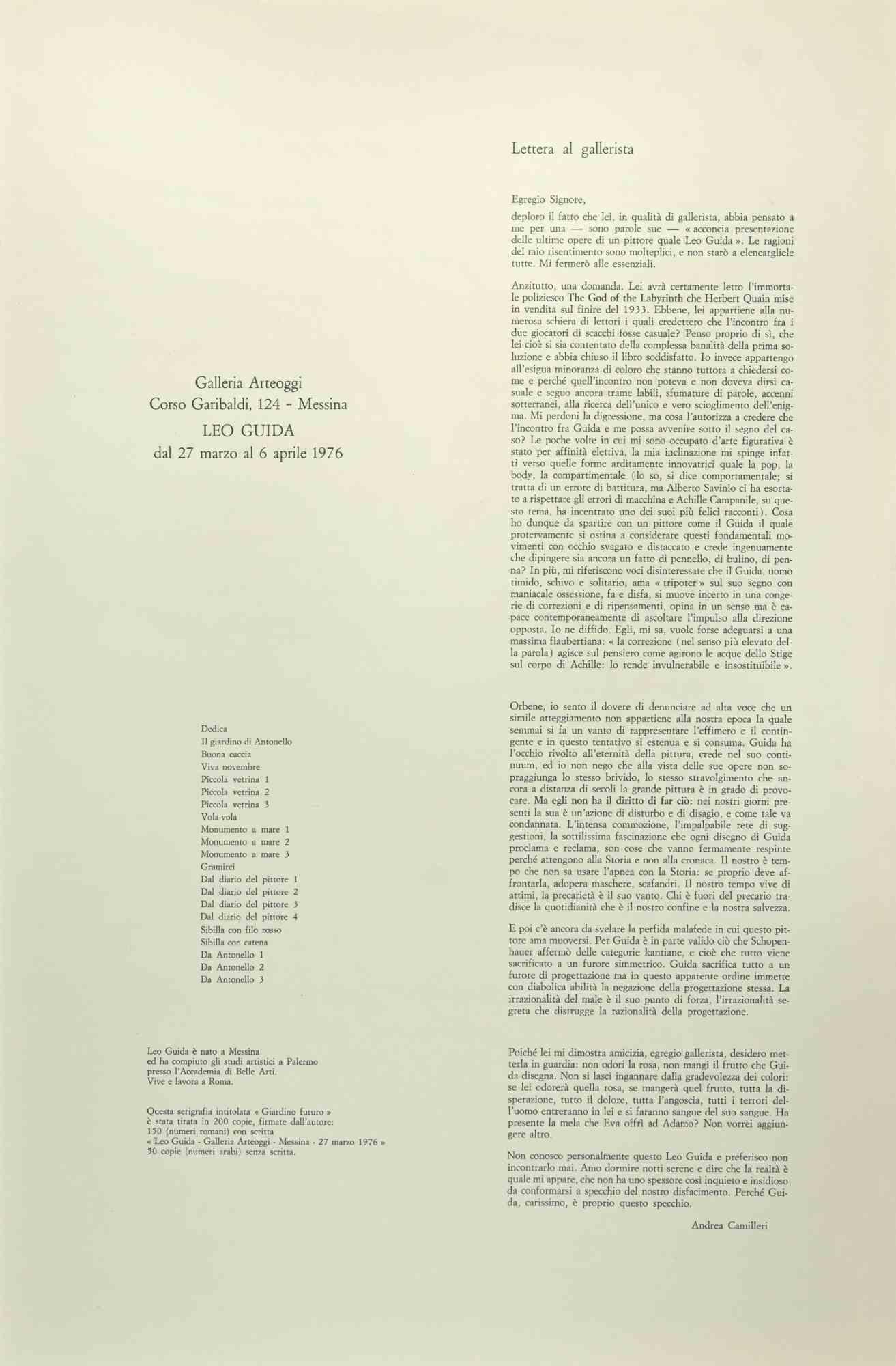 Future Garden - Screen print by Leo Guida - 1976 For Sale 1