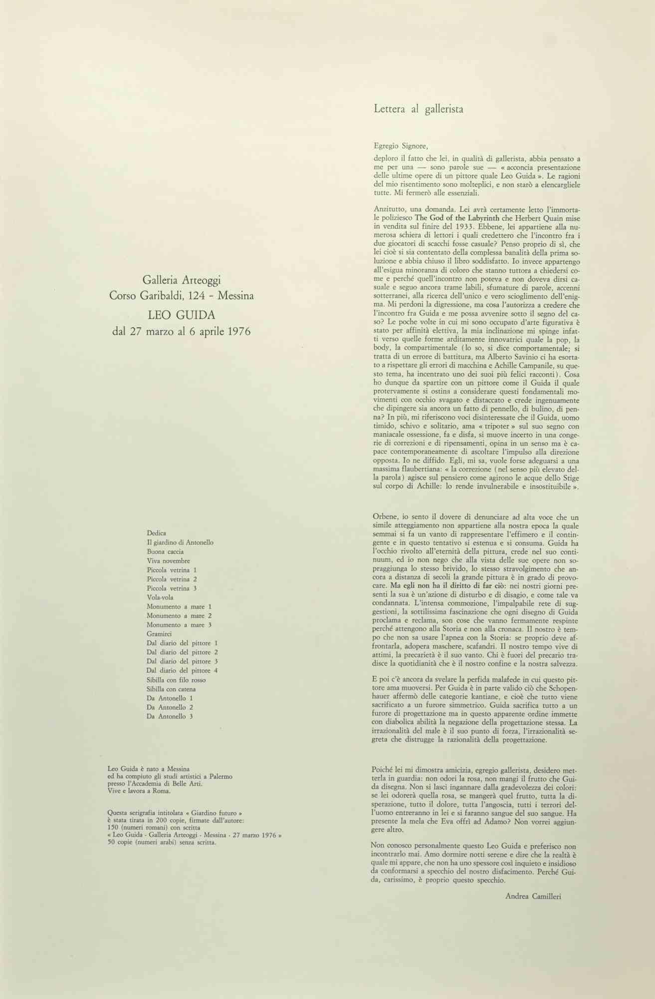 Future Garden - Original Print by Leo Guida - 1976 en vente 1