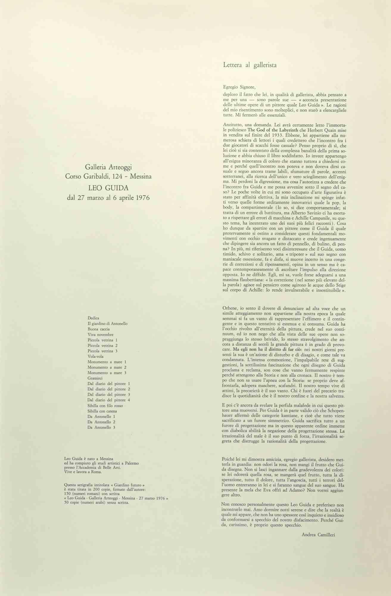 Future Garden - Screen Print by Leo Guida - 1976 For Sale 1