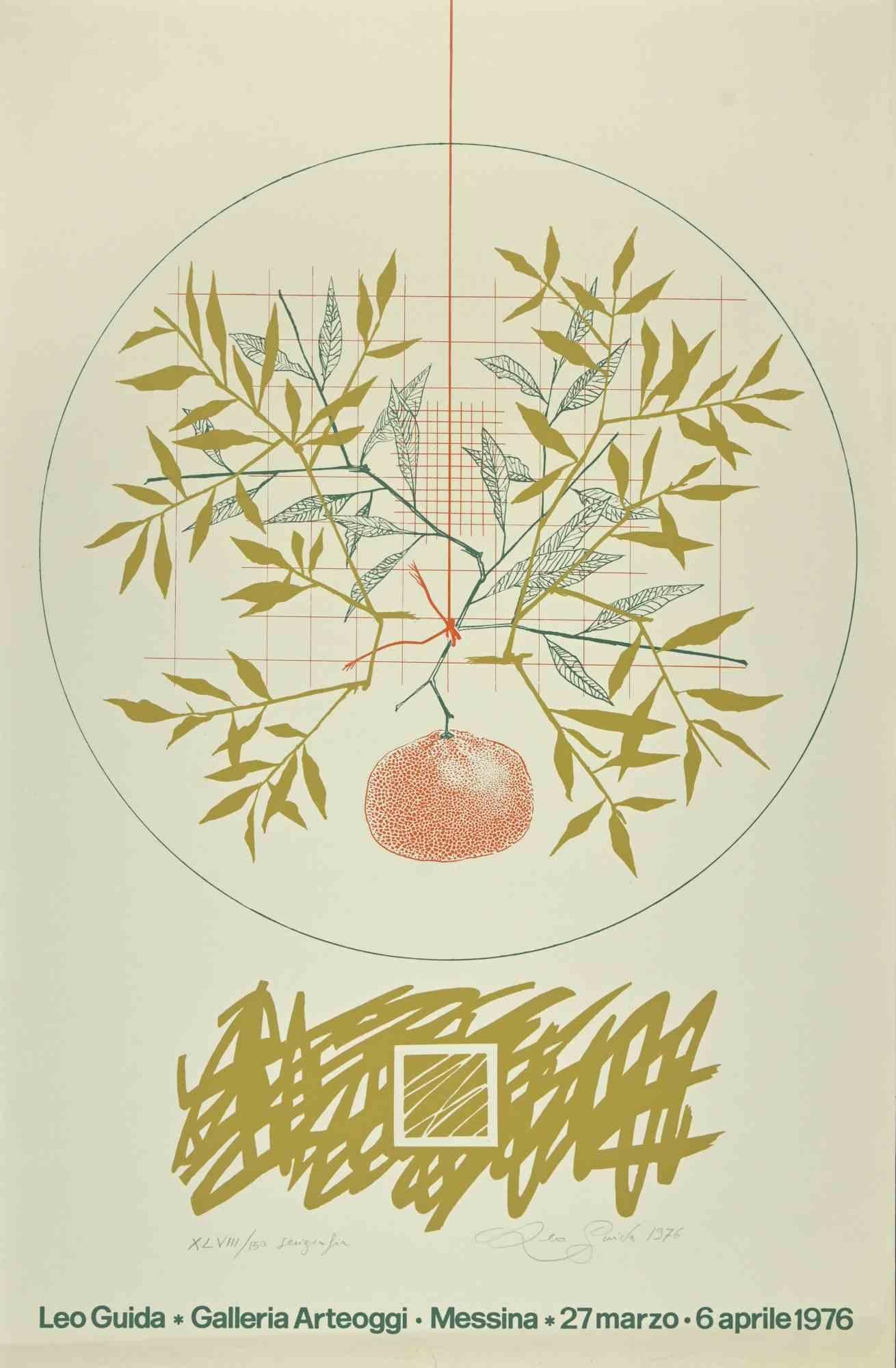Future Garden - Screen print by Leo Guida - 1976