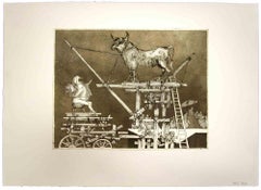 Vintage Gli Anni Del Dolore (The Years of Pain) - Original Etching by Leo Guida - 1975