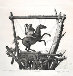 Pferd – Radierung von Leo Guida – 1973