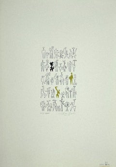 Idols - Print on Cardboard by Leo Guida - 1986