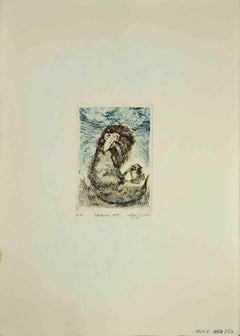 Gravure originale de Leo Guida sur Lemur, 1970