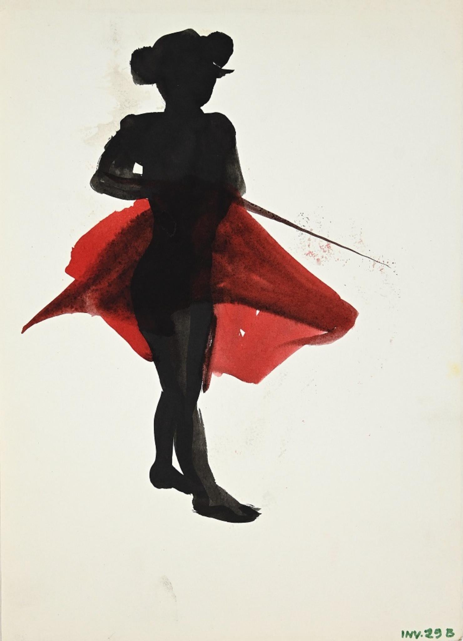Leo Guida Figurative Print - Matador - Monotype Lithograph - Late 20th century