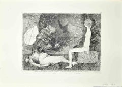 Nello Stesso Istante (ripetuto 8 volte) - Acquaforte di Leo Guida - 1970