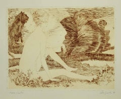 Nude - Original Etching on Paper by Leo Guida - 1970s