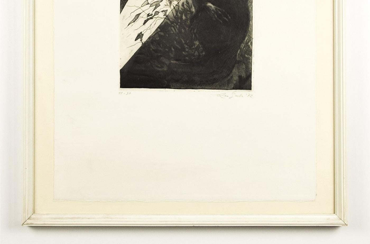 Owl - Etching by Leo Guida - 1972 For Sale 1
