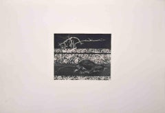 Rat on the Border - Original-Radradierung von Leo Guida - 1971