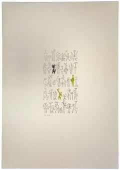 Signs - Original Lithograph by Leo Guida - 1970s