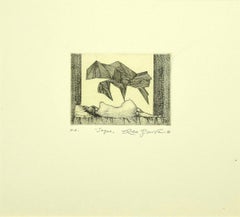 Sogno - Acquaforte originale su carta di Leo Guida - Anni '70