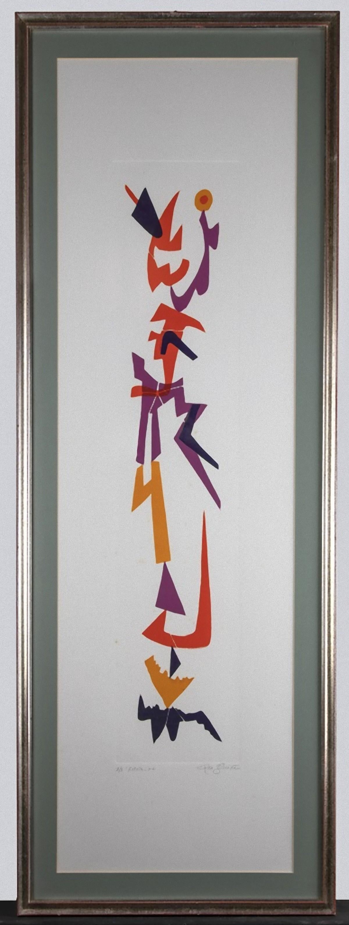 Estate is a Contemporary artwork realized in 1975 by the Italian Contemporary artist Leo Guida.

Original mixed colored etching.

Hand signed  on the lower right margin.
Artist's proof. Edition 2/3
Includes wooden frame: 103 x 3 x 38.5 cm

Leo