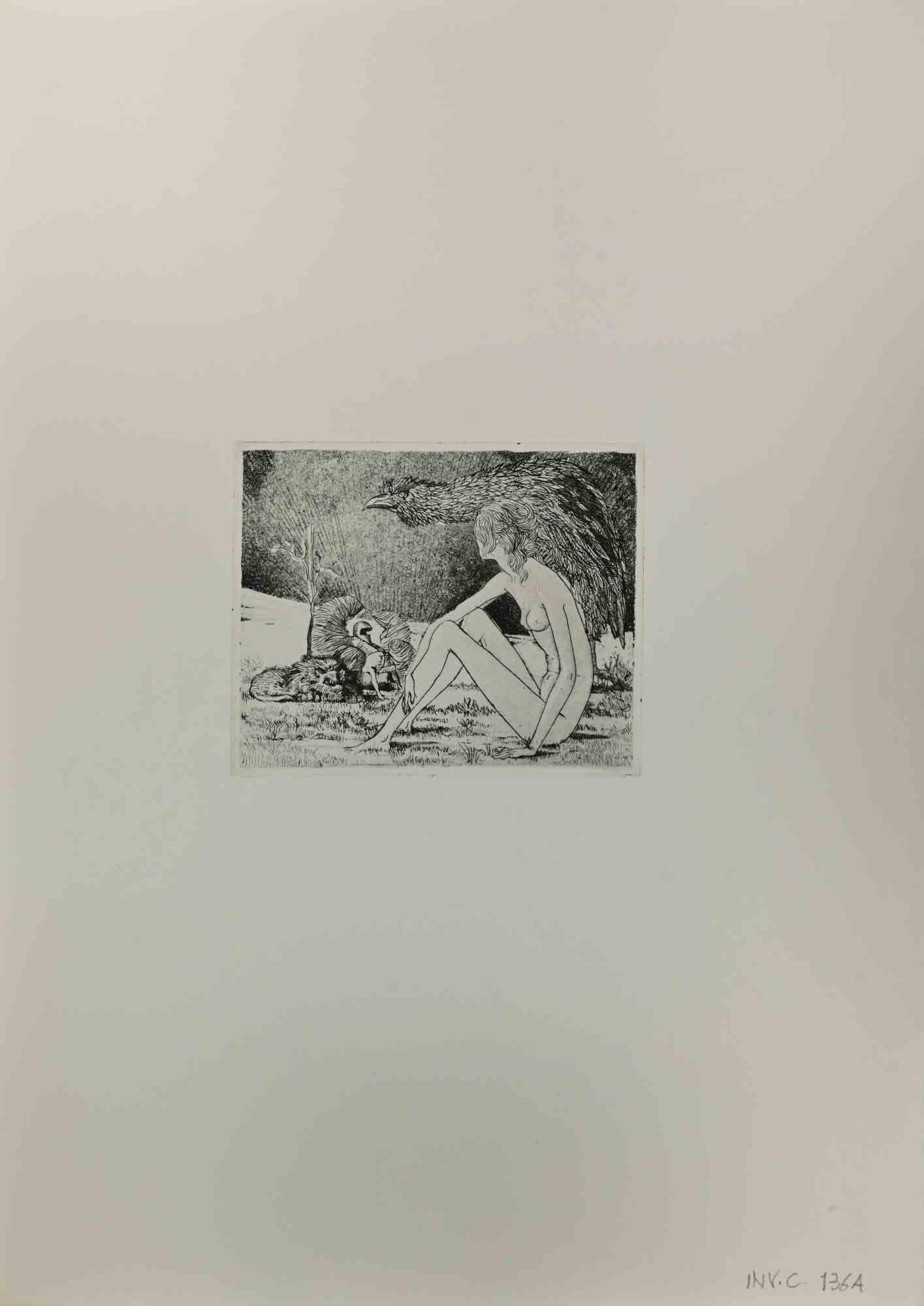 Sybil – Radierung von Leo Guida – 1970er-Jahre