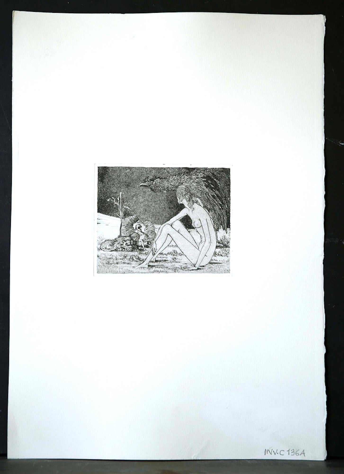 Sybil - Original Etching by Leo Guida - 1970 For Sale 1