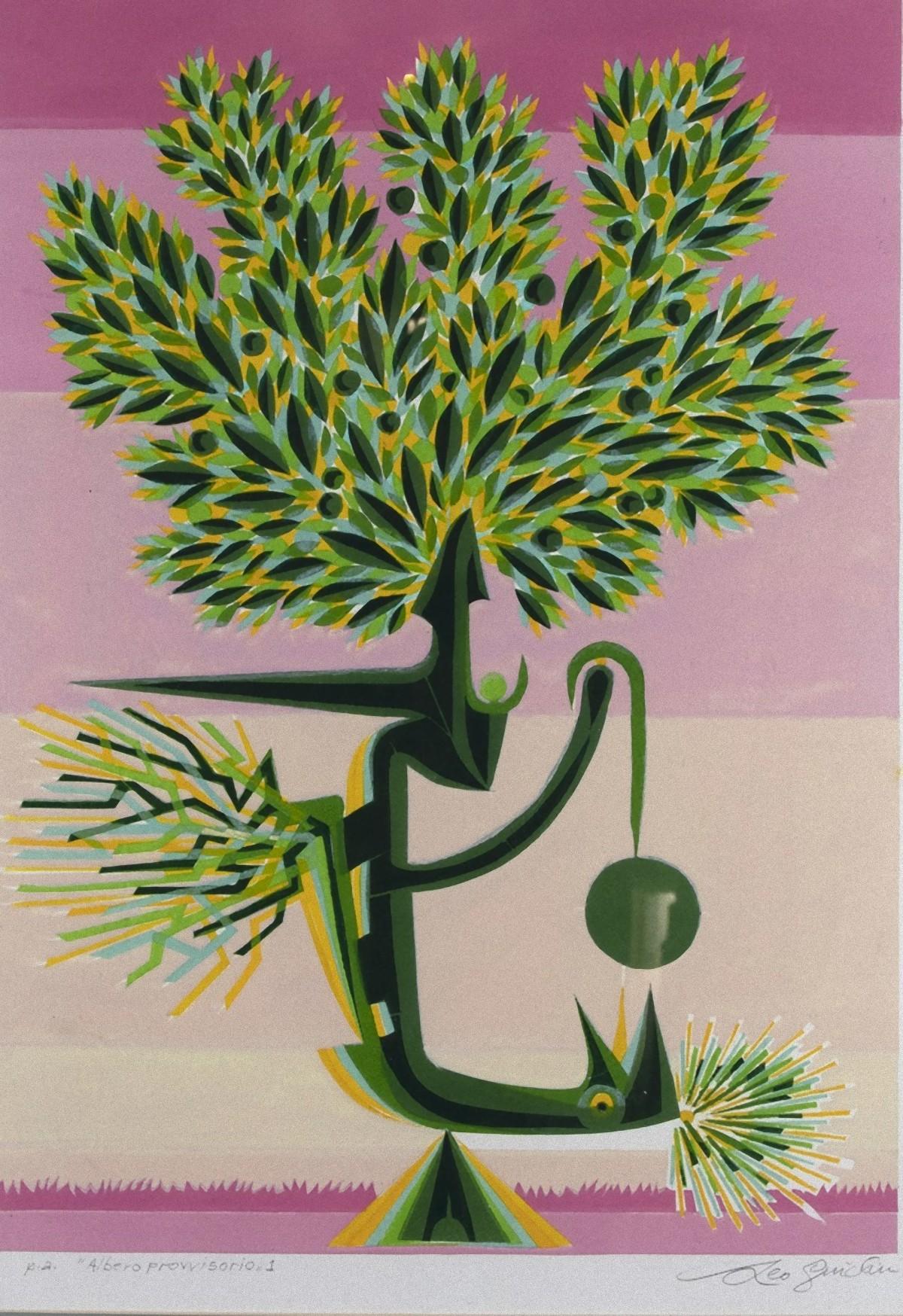 Temporary Tree - Etching by Leo Guida - 1995