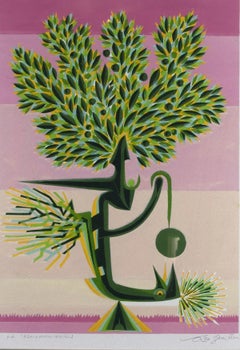 arbre temporaire - eau-forte de Leo Guida - 1995