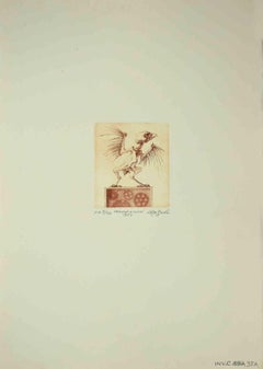 The Cuckoo Clock - Etching by Leo Guida - 1971