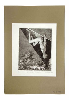 The Fall of Sibyl - Original Etching by Leo Guida - 1970 