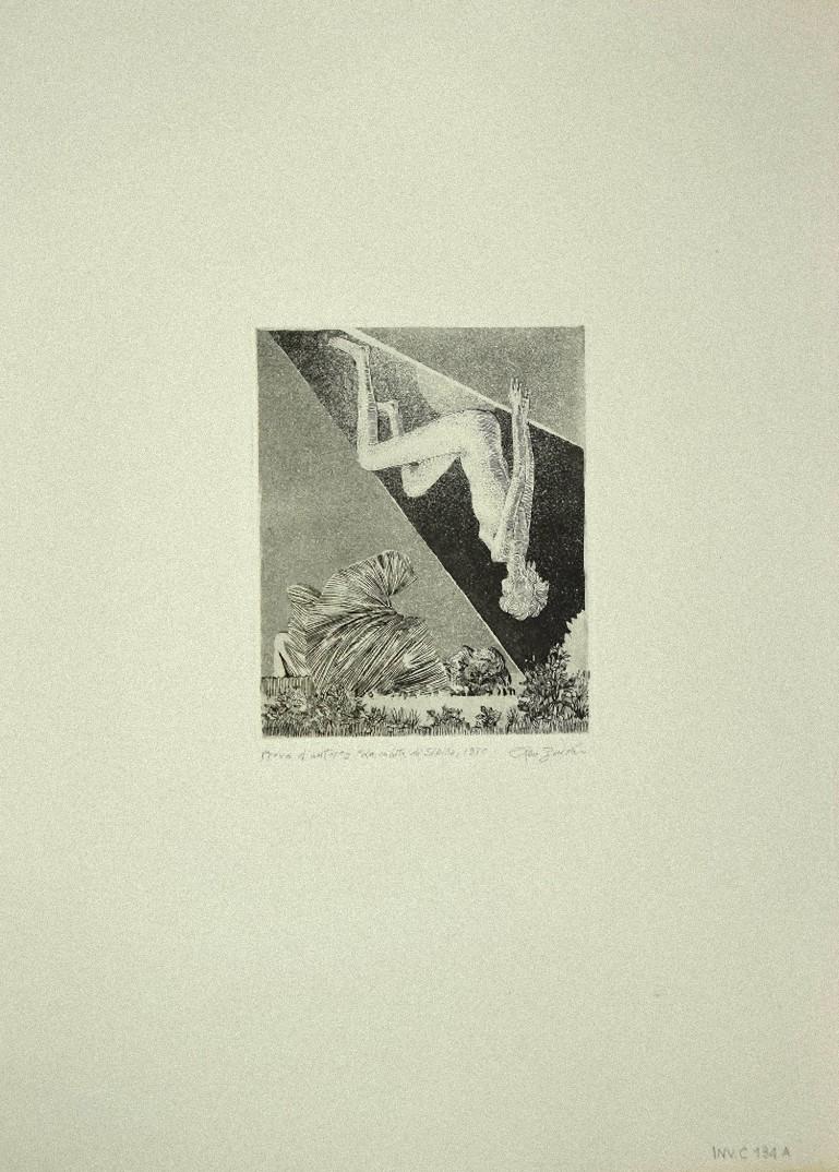 La chute de la sibylle est une œuvre d'art contemporaine originale réalisée dans les années 1970 par l'artiste italien Leo Guida.

Gravure originale sur papier. 

Titré, daté et signé à la main au crayon dans la marge inférieure : Prova d'autore "La