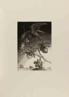 The Guardian - Etching by Leo Guida - 1970s