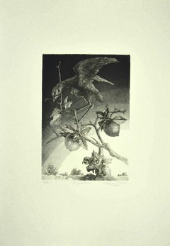 The Guardian -  Etching on Paper by Leo Guida - 1986