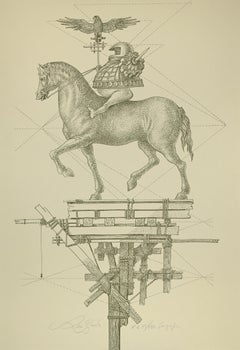 Le Chevalier - Sérigraphie de Leo Guida - 1970