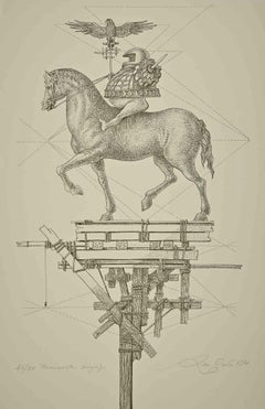 The Monument - Etching by Leo Guida - 1976
