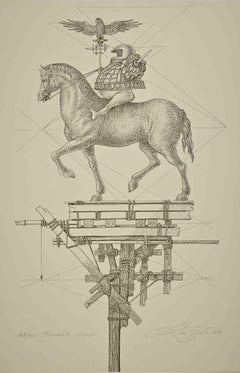 The Monument - Etching by Leo Guida - 1976