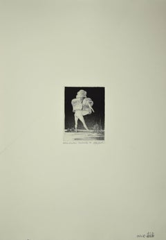 The Sentinel - Eau-forte originale de Leo Guida - 1970