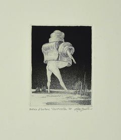 The Sentinel - Eau-forte originale de Leo Guida - 1970