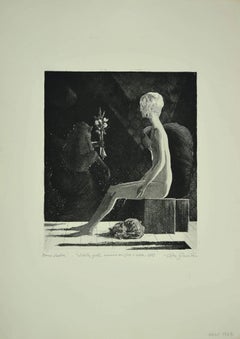 The Sibyl - Original Etching by Leo Guida - 1972