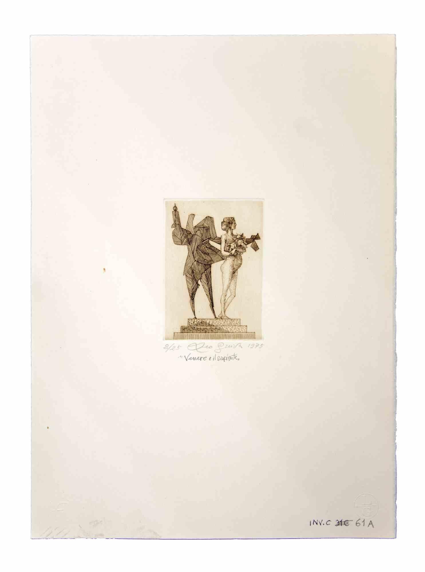 Venus und der Sapient – Originaldruck von Leo Guida – 1975