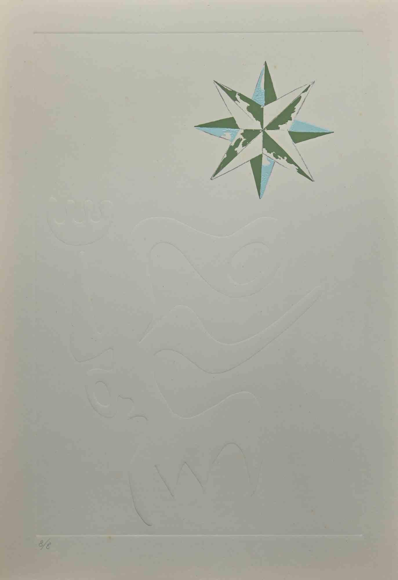 Wind Rose ist ein Original-Siebdruck und eine Prägung von Leo Guida aus den 1970er Jahren.

Guter Zustand, keine Signatur.

Als Künstler, der ein Gespür für aktuelle Themen, künstlerische Strömungen und historische Techniken hat, konnte Leo Guida