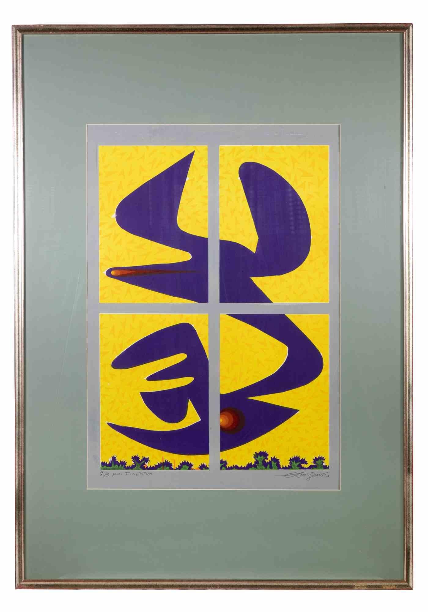 Ventana - Litografía de Leo Guida - Años 70 en venta 1