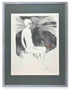 Femme - eau-forte originale de Leo Guida - 1972
