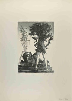 Woman-Tree - Etching by Leo Guida - 1970s