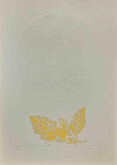 Yellow Leaves - Screen Print by Leo Guida - 1970s